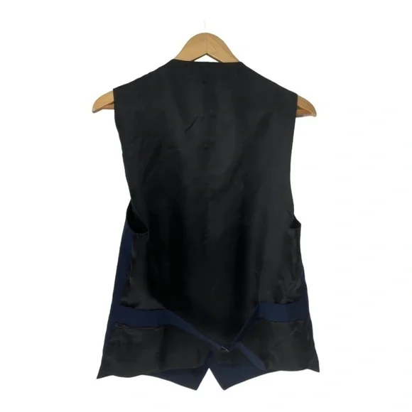 Gucci Navy Blue Wool Mohair Formal Vest Gilet Size 50R New - Picture 3 of 4